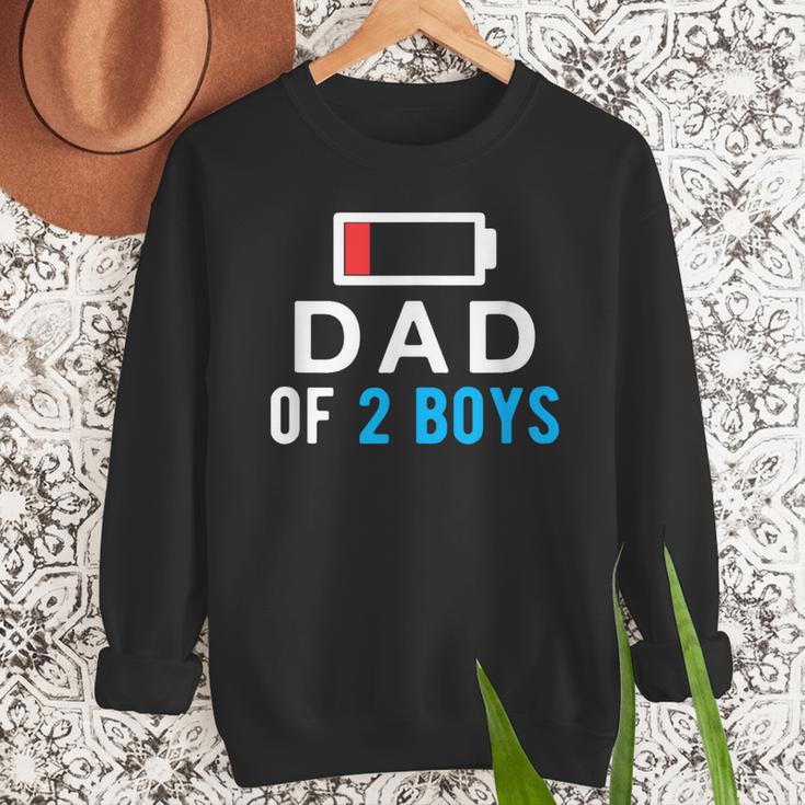 Father's Day Tee Dad Of 2 Boys Man Idea Men Sweatshirt