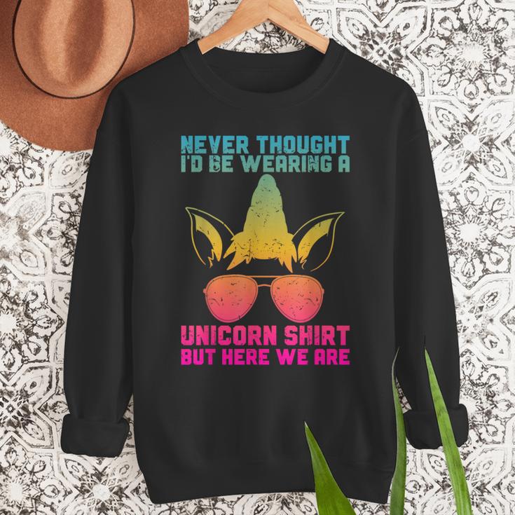 Fathers Day I Wear A Unicorn Shirt Dadacorn Men Sweatshirt