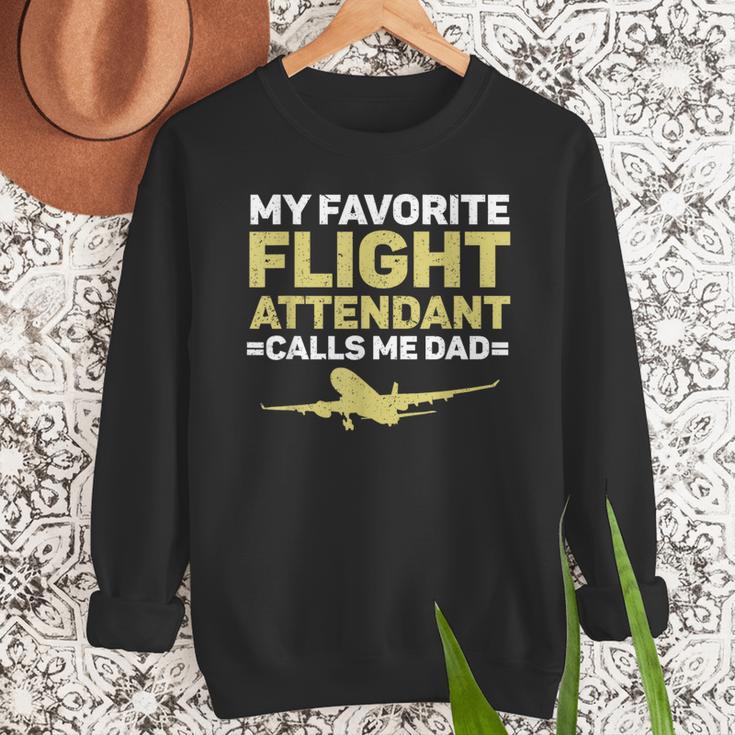 My Favorite Flight Attendant Calls Me Dad Flight Attendant Men Sweatshirt