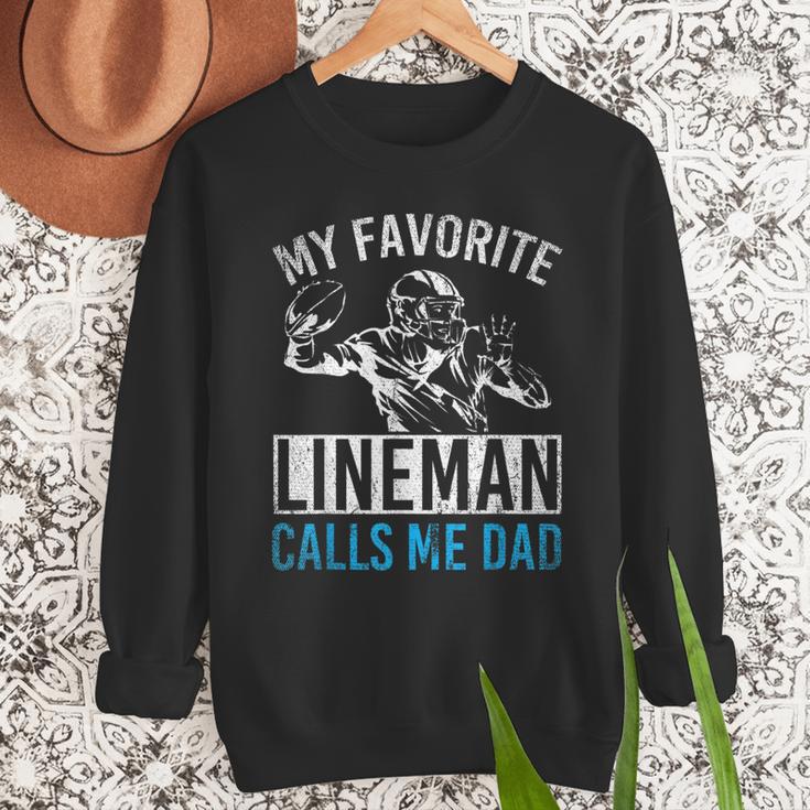 My Favorite Lineman Calls Me Dad American Football Lineman Men Sweatshirt