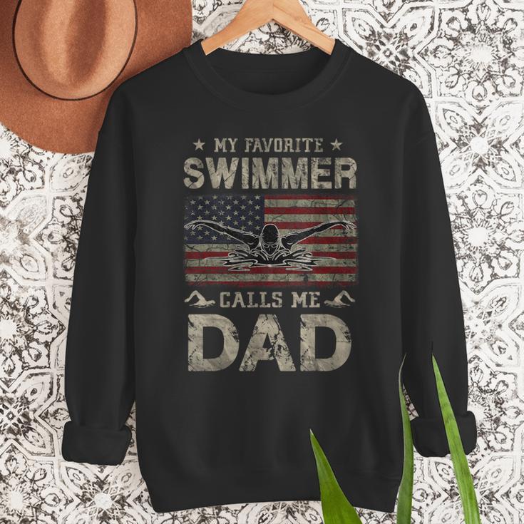 My Favorite Swimmer Calls Me Dad Fathers Day Men Sweatshirt