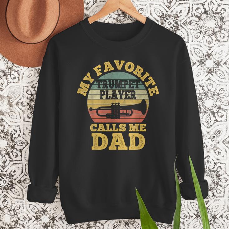 My Favorite Trumpet Player Calls Me Dad Father Vintage Men Sweatshirt
