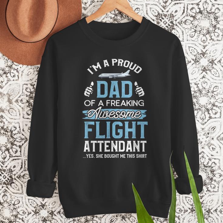 Flight Attendant Shirt For Dad Father Flight Attendant Men Sweatshirt