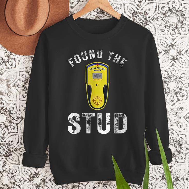 Found The Stud Dad Joke Handy Tools Stud Finder Men Sweatshirt