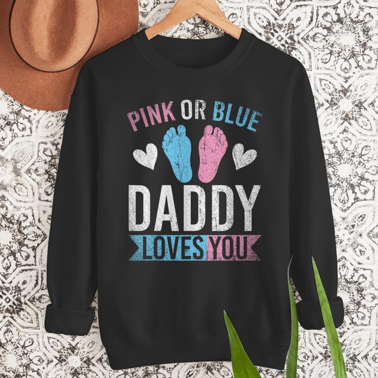 Future Dad Pink Or Blue Daddy Loves You Gender Reveal Men Sweatshirt