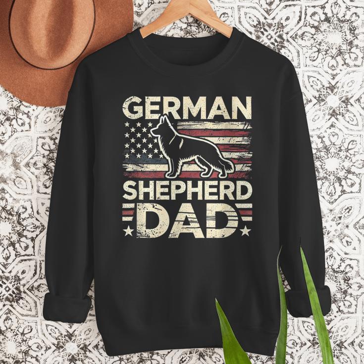 German Shepherd Dad Shirt American Flag German Shepherds Men Sweatshirt
