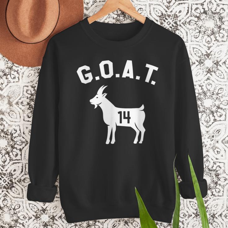 GOAT Number 14 Greatest Of All Time Dad Joke Men Sweatshirt