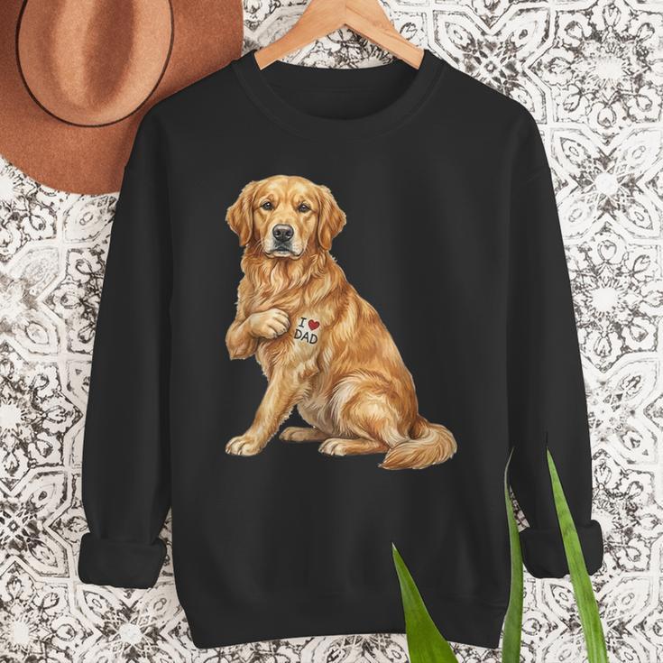 Golden Retriever I Love Dad Dog Dad Father's Day Men Sweatshirt Golden Retriever I Love Dad Dog Dad Father's Day Men Sweatshirt