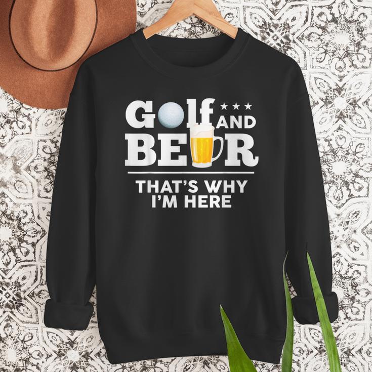 Golf And Beer Joke Dad Fathers Day Drinking Birthday Small Men Sweatshirt
