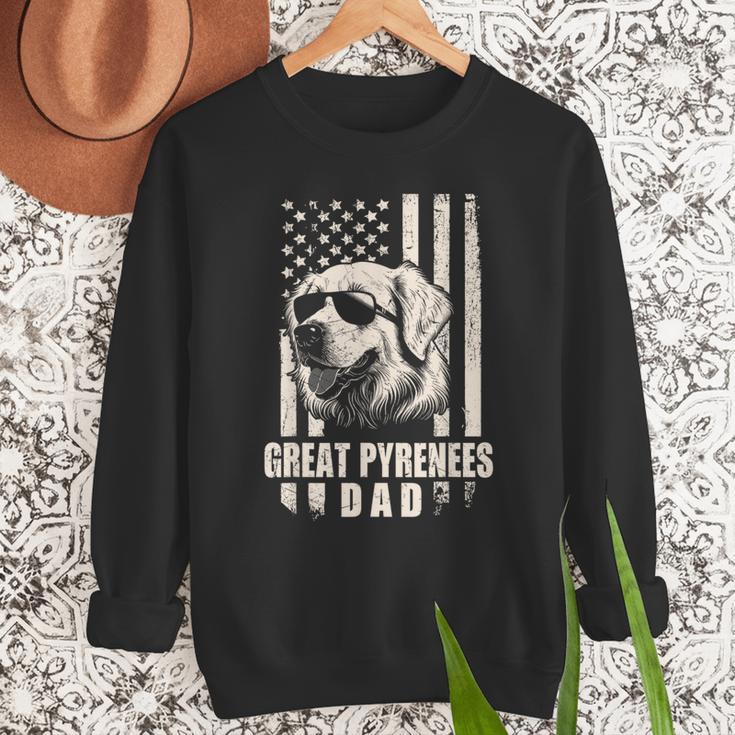 Great Pyrenees Dog Dad American Flag For Father Men Men Sweatshirt Great Pyrenees Dog Dad American Flag For Father Men Men Sweatshirt