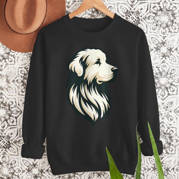 Great Pyrenees Pyr Minimalist Simple Dog Mom Dad Boys Girls Men Sweatshirt