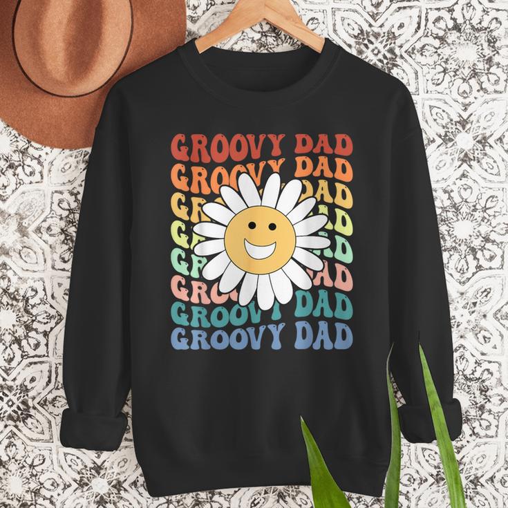 Groovy Dad Matching Outfit Fathers Day Family Retro Vintage Men Sweatshirt Groovy Dad Matching Outfit Fathers Day Family Retro Vintage Men Sweatshirt