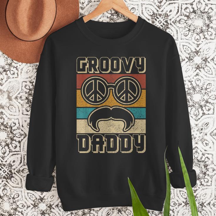 Groovy Daddy 60s Outfit 70s Themed Party Costume Dad Hippie Men Sweatshirt