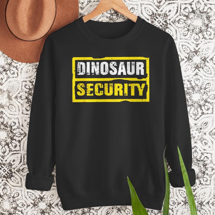 Halloween Adult Costume Dinosaur Security Dad Mom Men Sweatshirt