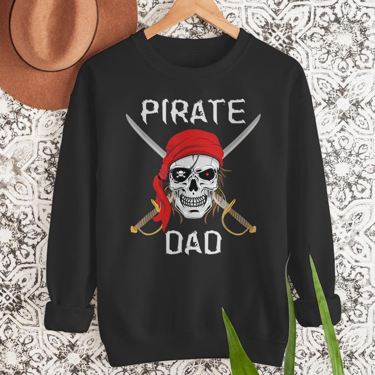 Halloween Pirate Skull Apparel Pirate Dad V-Neck Short Sleeve Cotton 100 T-Shirt Small Men Sweatshirt