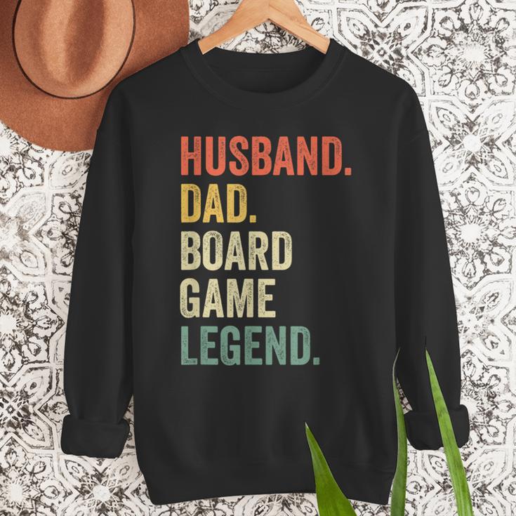 Husband Dad Board Game Night Legend Father Vintage Men Sweatshirt