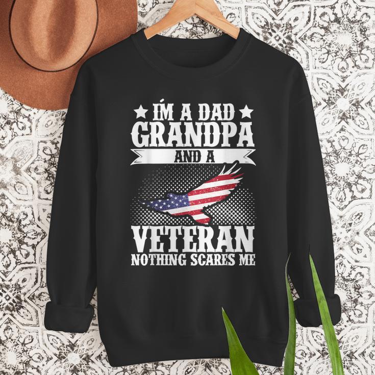 I'm A Dad Grandpa And A Veteran US Flag Veterans Day Men Sweatshirt