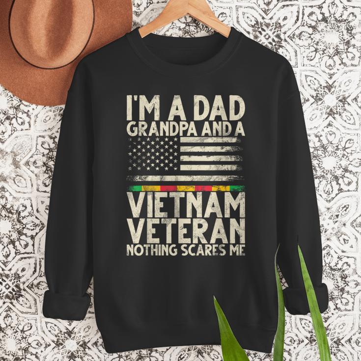 I'm A Dad Grandpa And A Vietnam Veteran Nothing Scares Me Men Sweatshirt