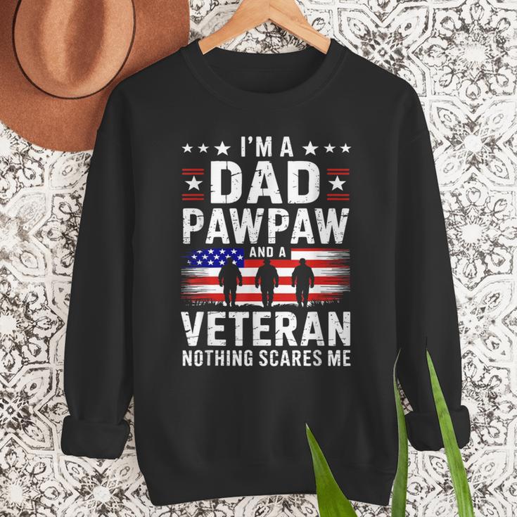 I'm A Dad Pawpaw And A Veteran Shirt Men Grandpa Fathers Day Men Sweatshirt