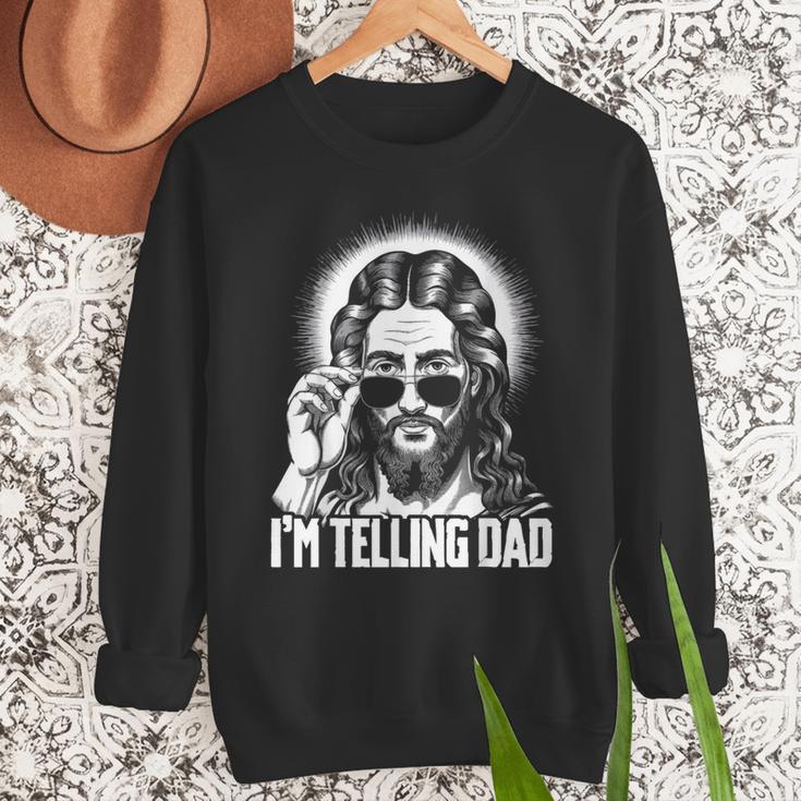 I'm Telling Dad Jesus Men Sweatshirt