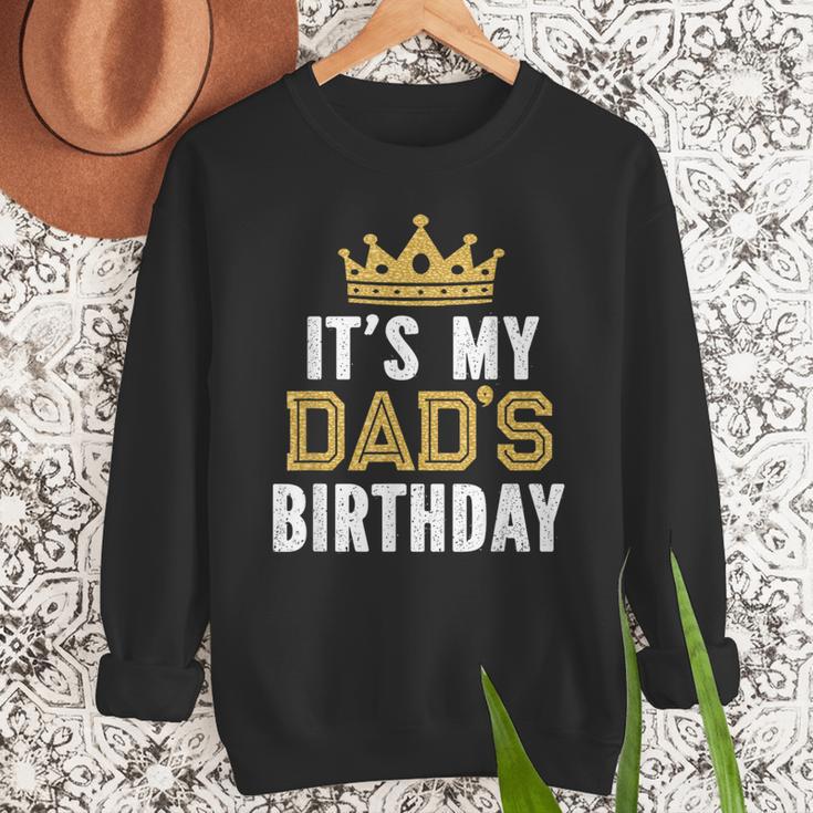 It's My Dad's Birthday Party Family Matching Small Men Sweatshirt