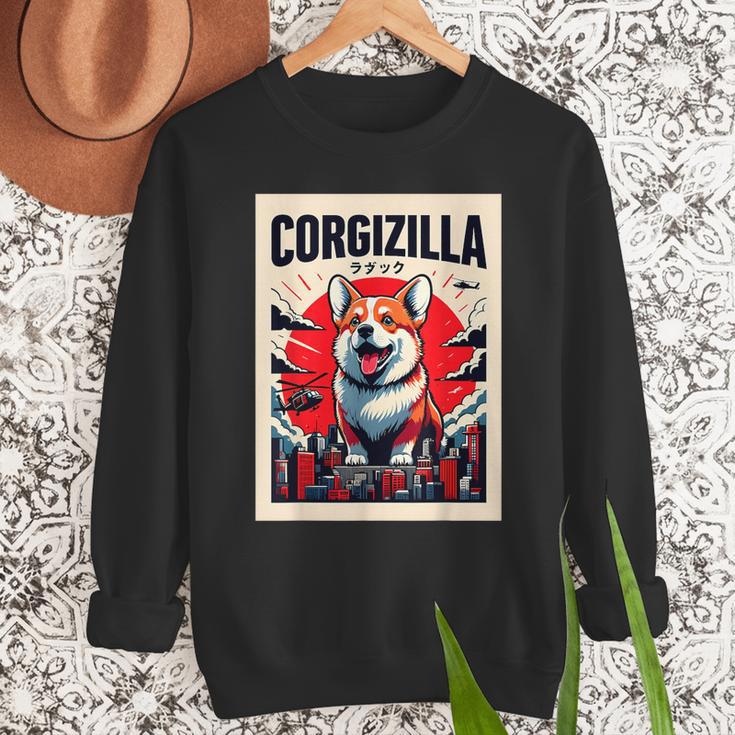 Japanese Art Corgi Dog Mom Dad Men Sweatshirt
