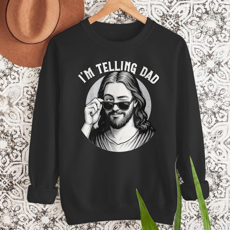 Jesus I'm Telling Dad Jesus Meme Christian & Jesus Men Sweatshirt