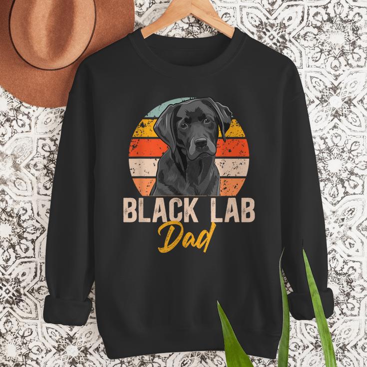Lab Dad Retro Black Labrador Owner Men Sweatshirt