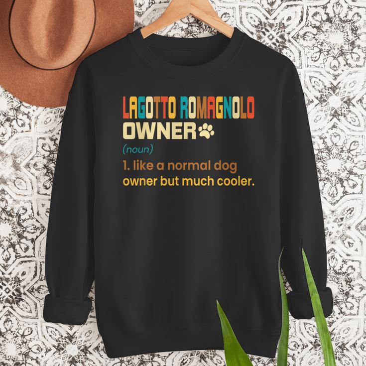 Lagotto Romagnolo Vintage Retro Dog Mom Dad Men Sweatshirt