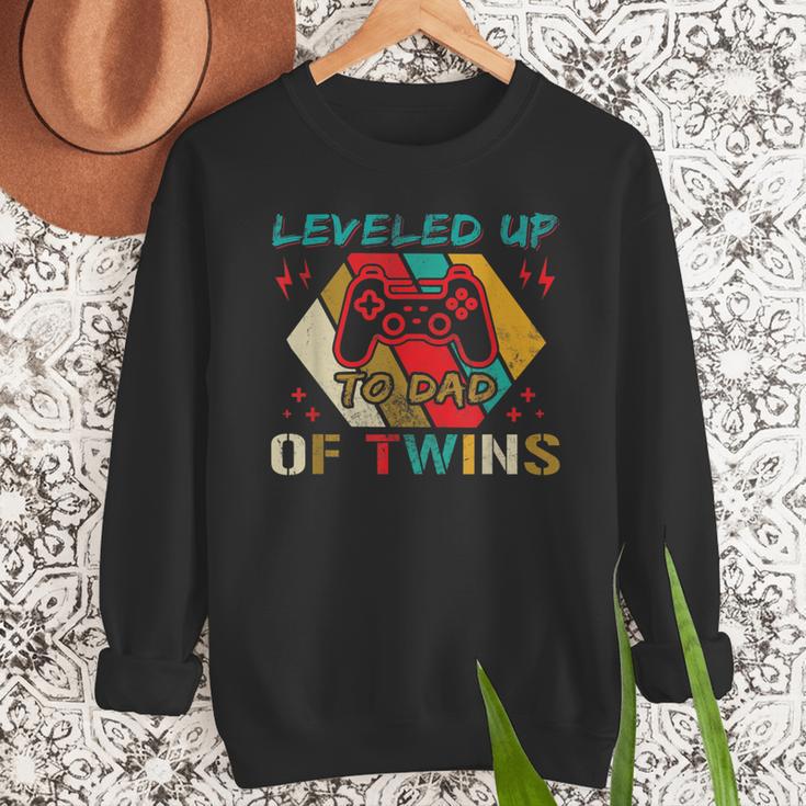 Leveled Up To Dad Of Twins Video Gamer Gaming Men Sweatshirt Leveled Up To Dad Of Twins Video Gamer Gaming Men Sweatshirt