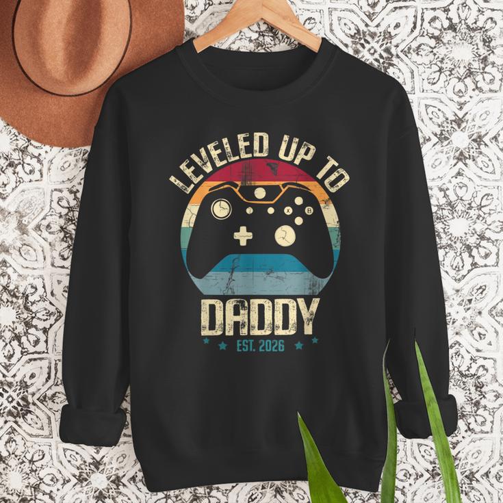 I Leveled Up To Daddy Est 2026 Dad Level Unlocked New Dad Men Sweatshirt