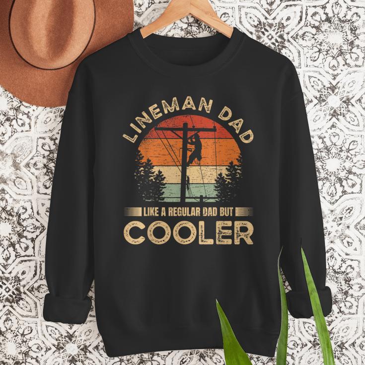 Lineman Dad Like A Regular Dad But Cooler Lineman Men Sweatshirt