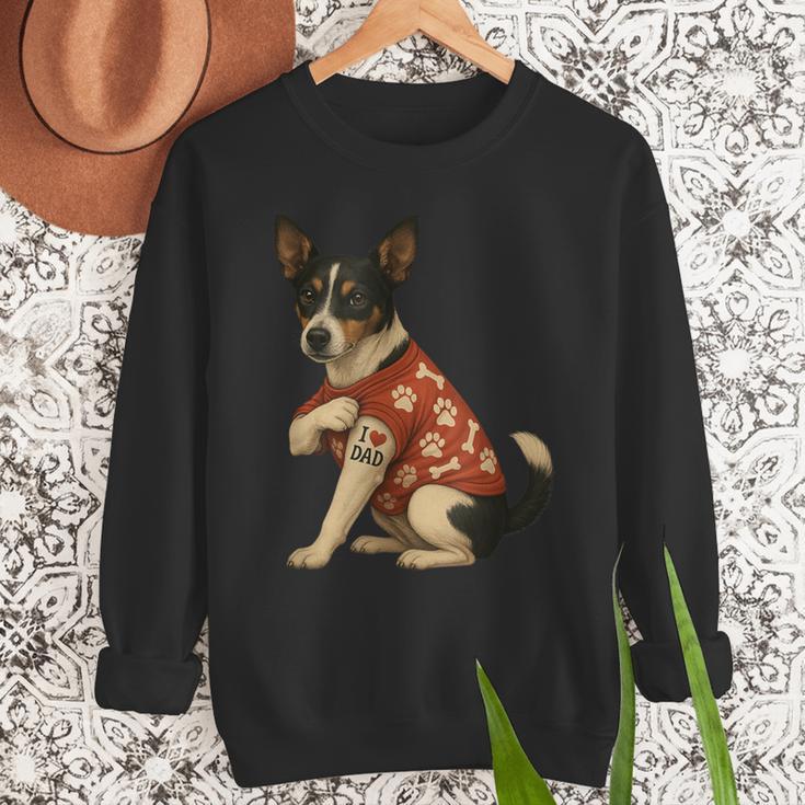 I Love Dad Tattoo Rat Terrier Dad Men Sweatshirt