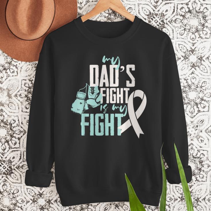 Lung Cancer Dad Ribbon Men Sweatshirt