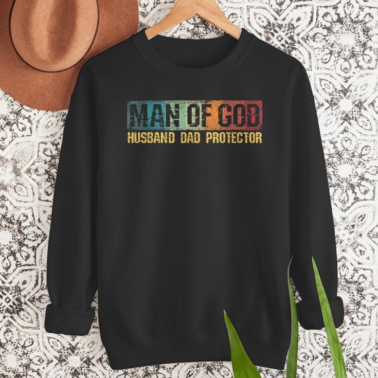 Man Of God Husband Dad Protector Christian Faith Fathers Day Men Sweatshirt Man Of God Husband Dad Protector Christian Faith Fathers Day Men Sweatshirt