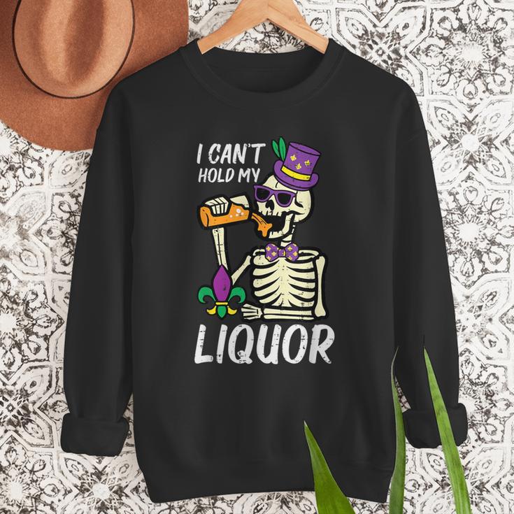 Mardi Gras Skeleton Cant Hold My Carnival Team Dad Men Men Sweatshirt