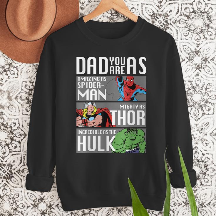 Marvel Father's Day Spider-Man Thor Hulk Dad Attributes Men Sweatshirt