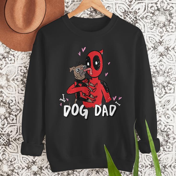 Marvel Super Heroes Pets Deadpool Loves Dogpool Dog Dad Men Sweatshirt