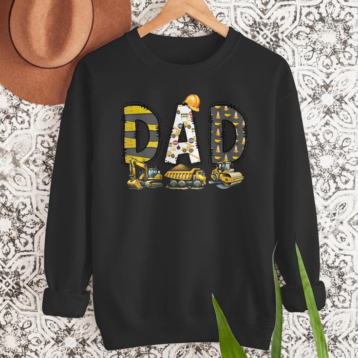 Mom And Dad Construction Birthday Boys Toddler Kids Family Men Sweatshirt