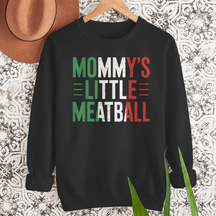 Mommy's Little Meatball Italian Quote Family Dad Mom Kids Men Sweatshirt