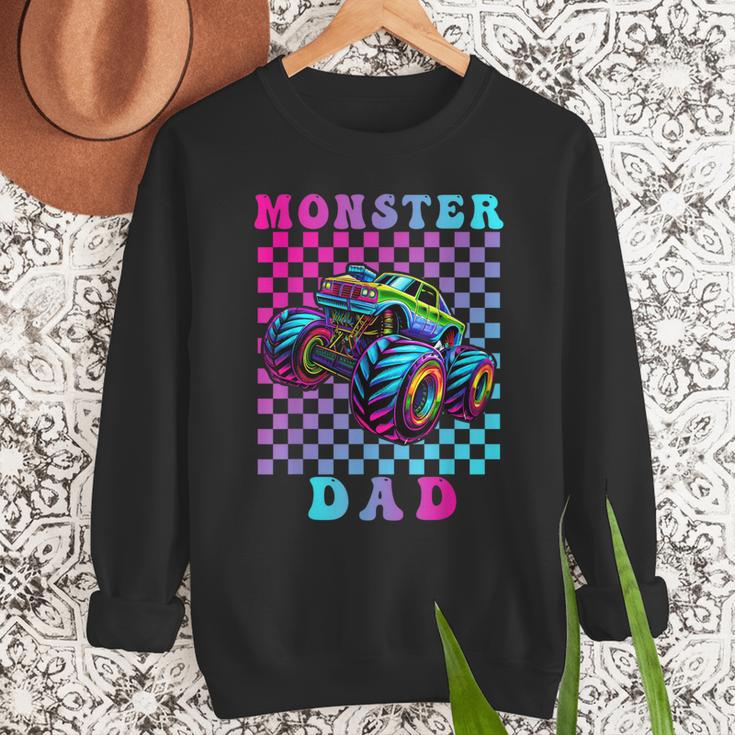 Monster Truck Dad Family Matching Shirt Truck Lovers Men Sweatshirt