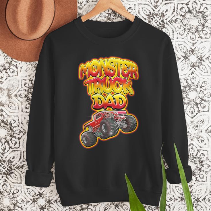 Monster Truck Dad Hot Red Graffiti Style Men Sweatshirt Monster Truck Dad Hot Red Graffiti Style Men Sweatshirt