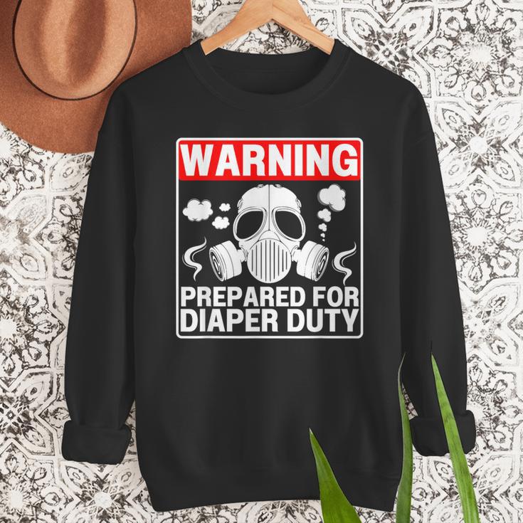 New Dad Prepared For Diaper Duty Daddy Diaper Duty Men Sweatshirt