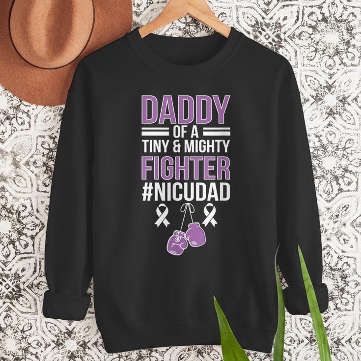 NICU Dad Micro Preemie Baby Dad Of NICU Warrior Appreciation Men Sweatshirt