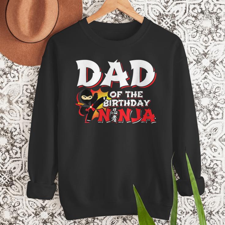 Ninja Birthday Party Dad Of The Birthday Ninja Small Men Sweatshirt