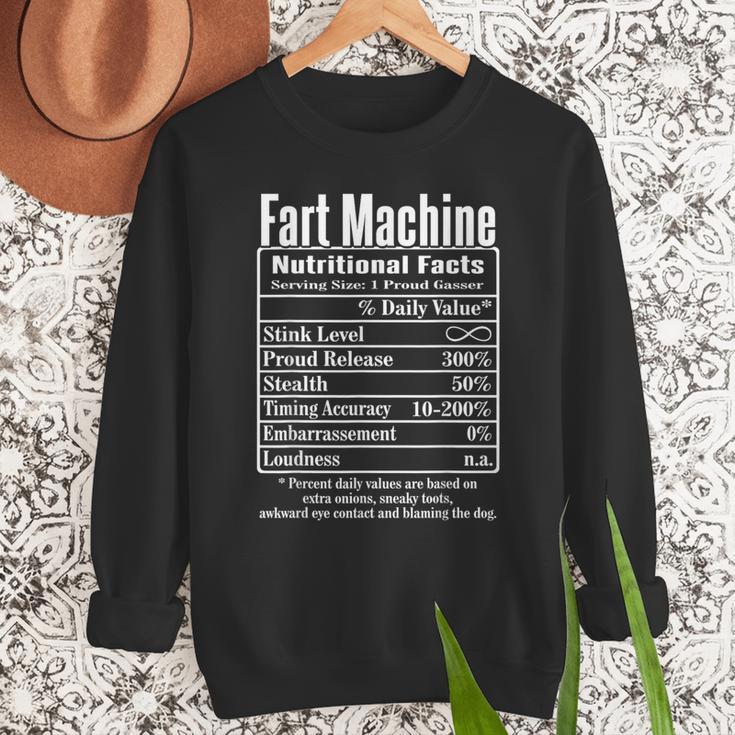 Nutrion Facts Fart Machine Dad Jokes Farting Humor Men Sweatshirt