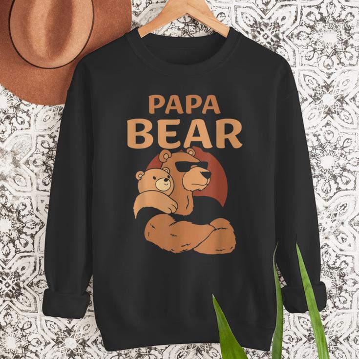 Papa Bear Bears Animal Pun Lover Dad Father Daddy Father's Men Sweatshirt Papa Bear Bears Animal Pun Lover Dad Father Daddy Father's Men Sweatshirt