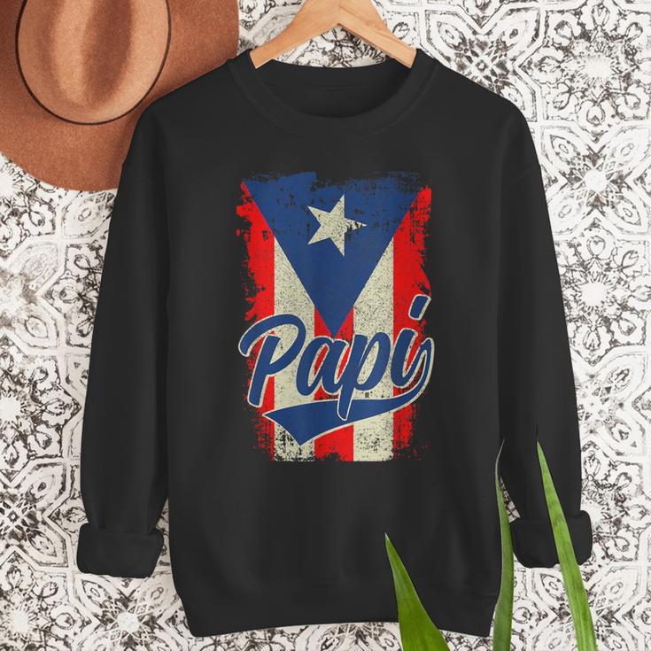 Papi Puerto Rican Dad Puerto Rico Pride Boricua Father's Day Men Sweatshirt