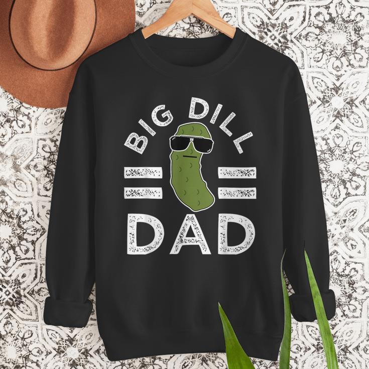 Pickle Pun Big Dill Dad Saying Dad Joke Father Humor Men Sweatshirt