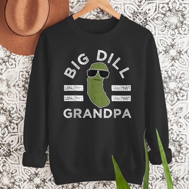 Pickle Pun Big Dill Grandpa Dad Joke Grandfather Humor Men Sweatshirt